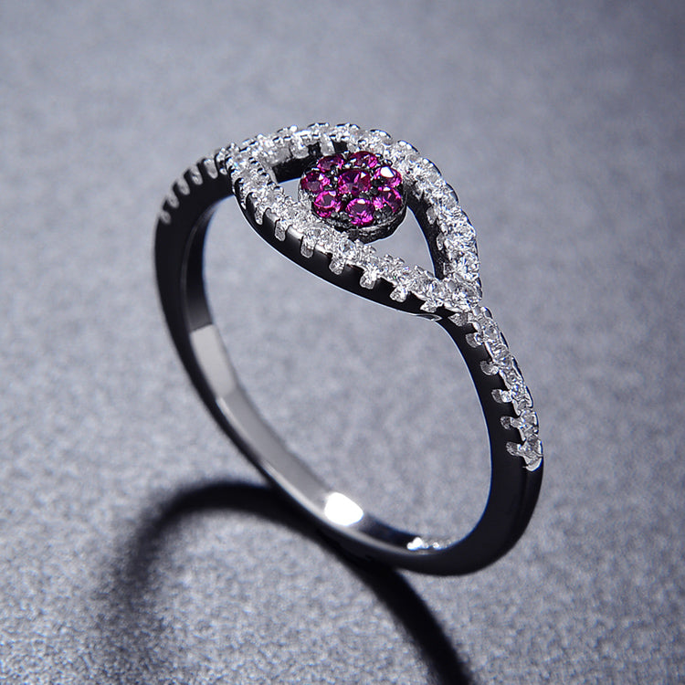 925 Silver Purple Ring